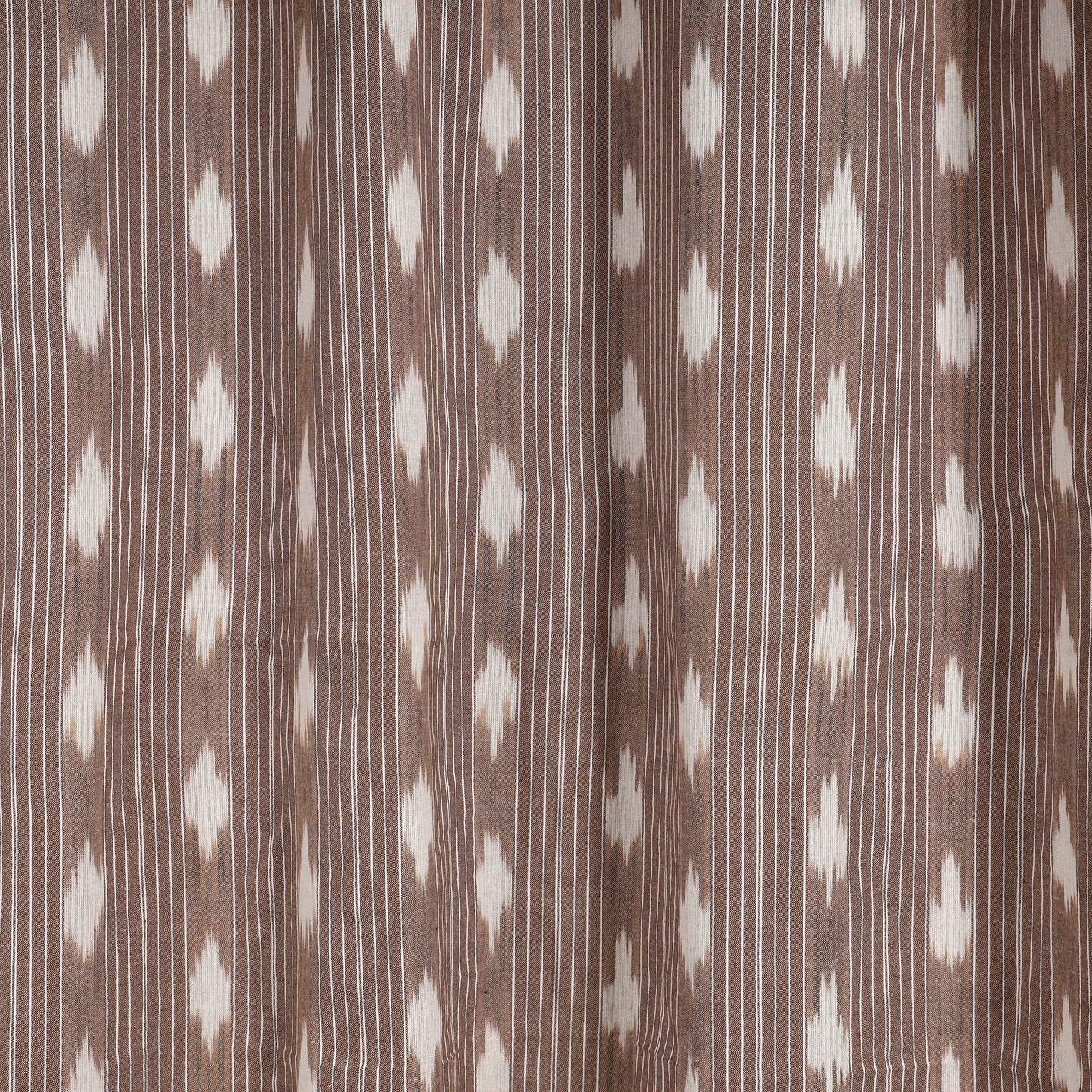 Brown - cotton door pochampally ikat curtain (7 x 3 feet)