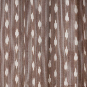 Brown - cotton door pochampally ikat curtain (7 x 3 feet)