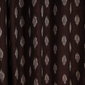 Brown - cotton door pochampally ikat curtain (7 x 3 feet)