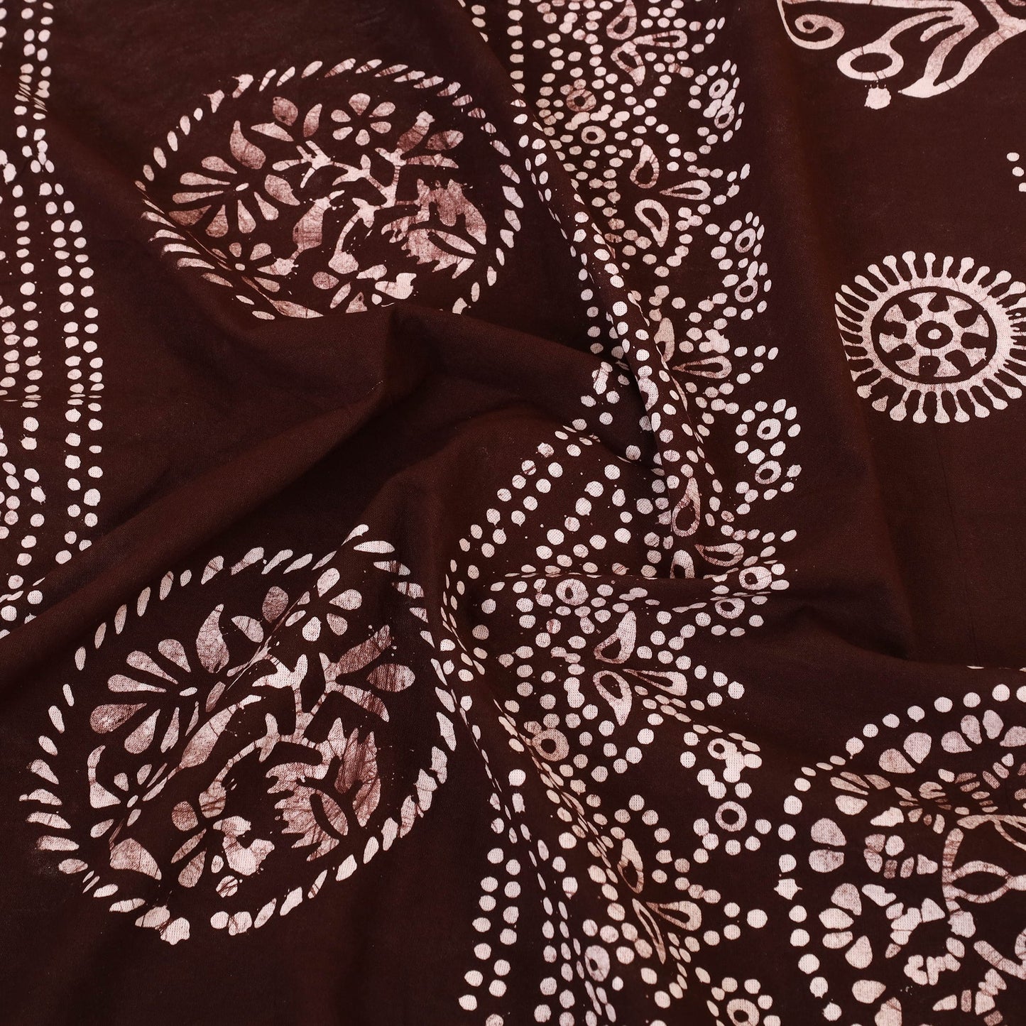 Brown - cotton double hand batik bed sheet set 10