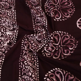 Buy Brown Cotton Double Hand Batik Print Bed Sheet Set