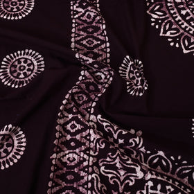 Brown - cotton double hand batik bed sheet set 47