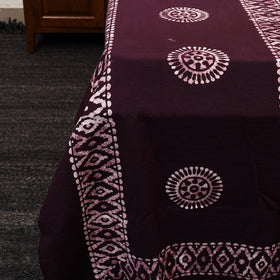 Brown - cotton double hand batik bed sheet set 47