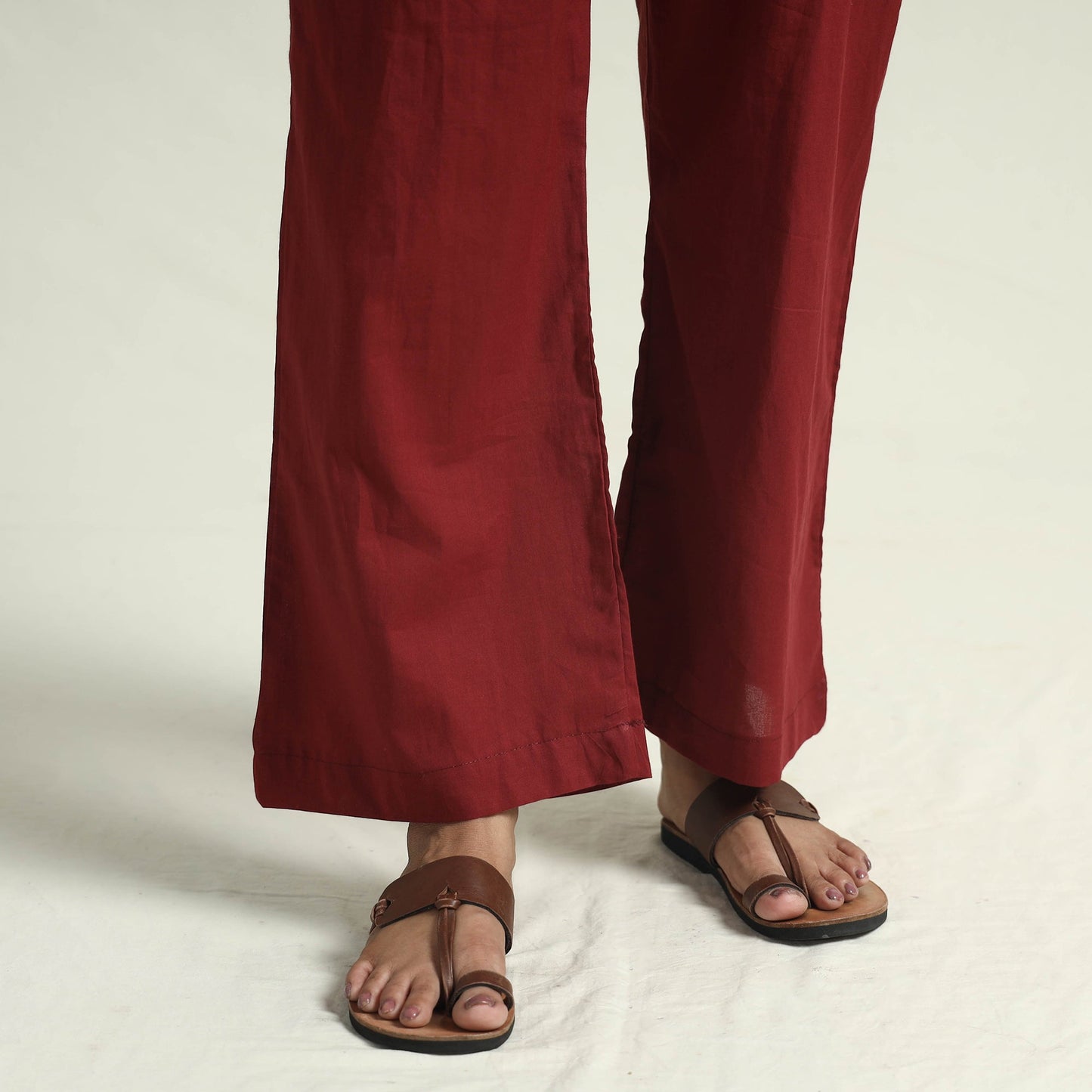 Buy Block Print Cotton Flared Ajrakh Kurta with Palazzo Set