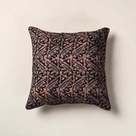 Brown Pure Cotton Hand Batik Cushion Cover (18 x 18 in)