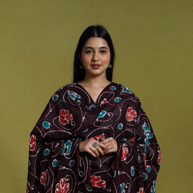  Brown Cotton Hand Batik Print Dupatta