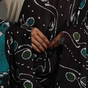  Brown Cotton Hand Batik Print Dupatta