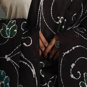 Buy Brown Hand Batik Printed Cotton Dupatta Online