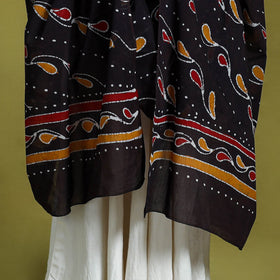  Brown Cotton Hand Batik Print Dupatta