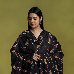  Brown Cotton Hand Batik Print Dupatta