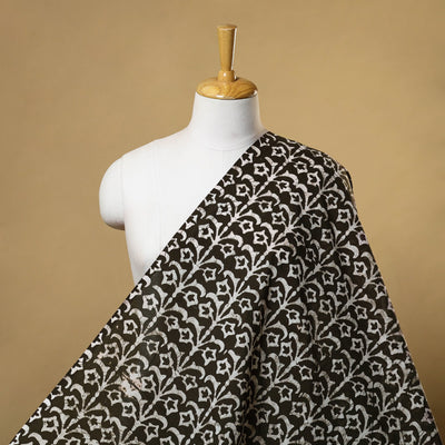 Brown Cotton Hand Batik Print Fabric