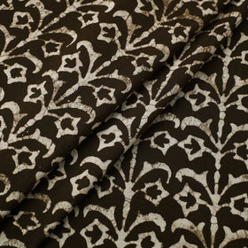 Brown Cotton Hand Batik Print Fabric