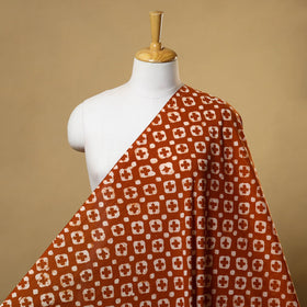 Brown Cotton Hand Batik Print Fabric