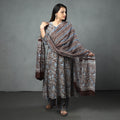 Buy Brown Cotton Hand Batik Print Kurta Set