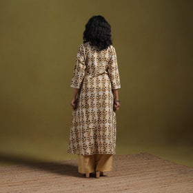 Cotton hand batik a-line kurta for women 15 - handcrafted