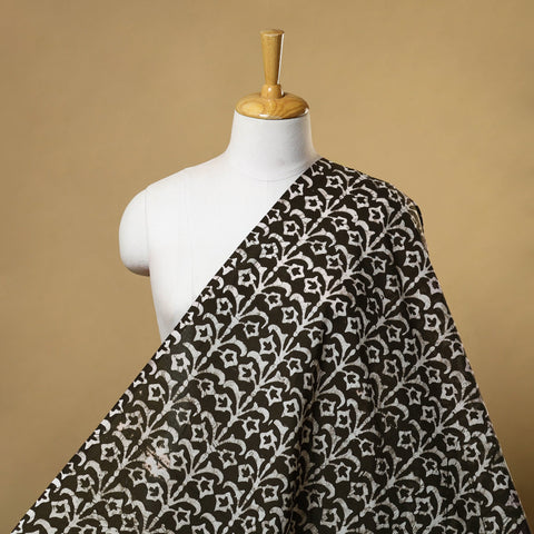Brown Cotton Hand Batik Print Fabric