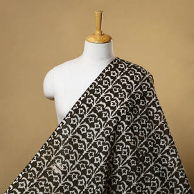 Brown Cotton Hand Batik Print Fabric