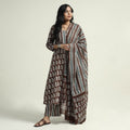 Batik Kurta with Palazzo & Dupatta Set
