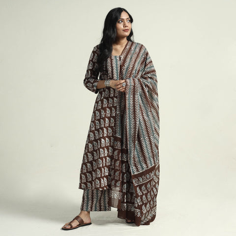 Batik Kurta with Palazzo & Dupatta Set
