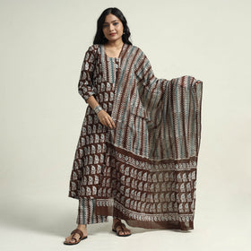 Batik Kurta with Palazzo & Dupatta Set
