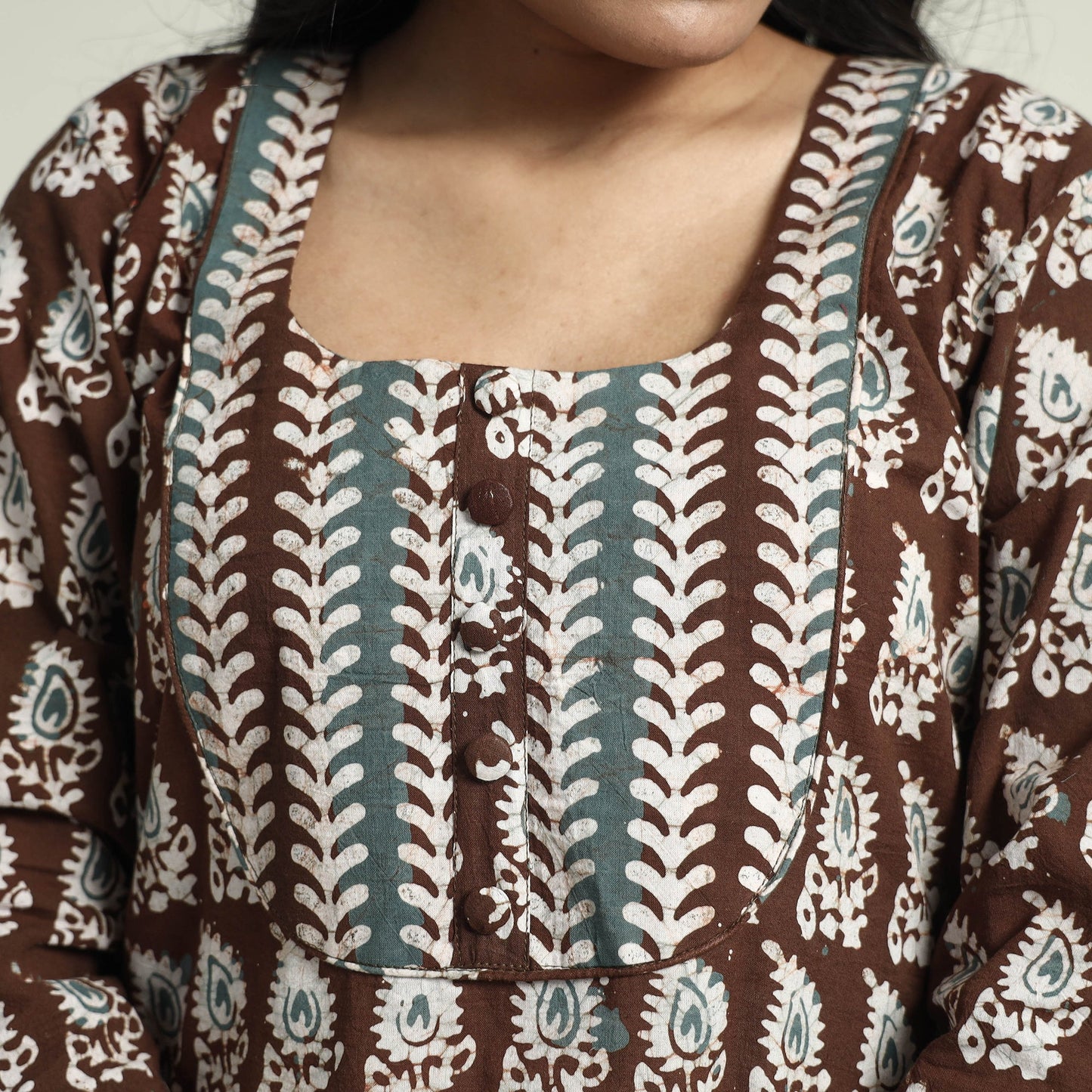 Batik Kurta with Palazzo & Dupatta Set
