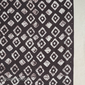  Cotton Brown Hand Batik Print Saree 