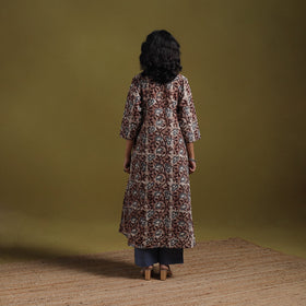 Cotton hand batik embroidered a-line kurta for women 10