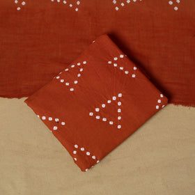 Pink - cotton hand kutch batik 3pc unstitched dress