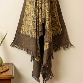  Brown Block Print Cotton Ajrakh Handloom Towel
