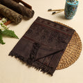 Brown Block Print Cotton Ajrakh Handloom Towel