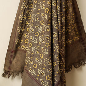 Brown Block Print Cotton Ajrakh Handloom Towel