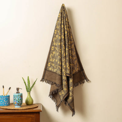 Buy Block Print Cotton Ajrakh Handloom Towel