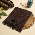 Brown Block Print Cotton Ajrakh Handloom Towel