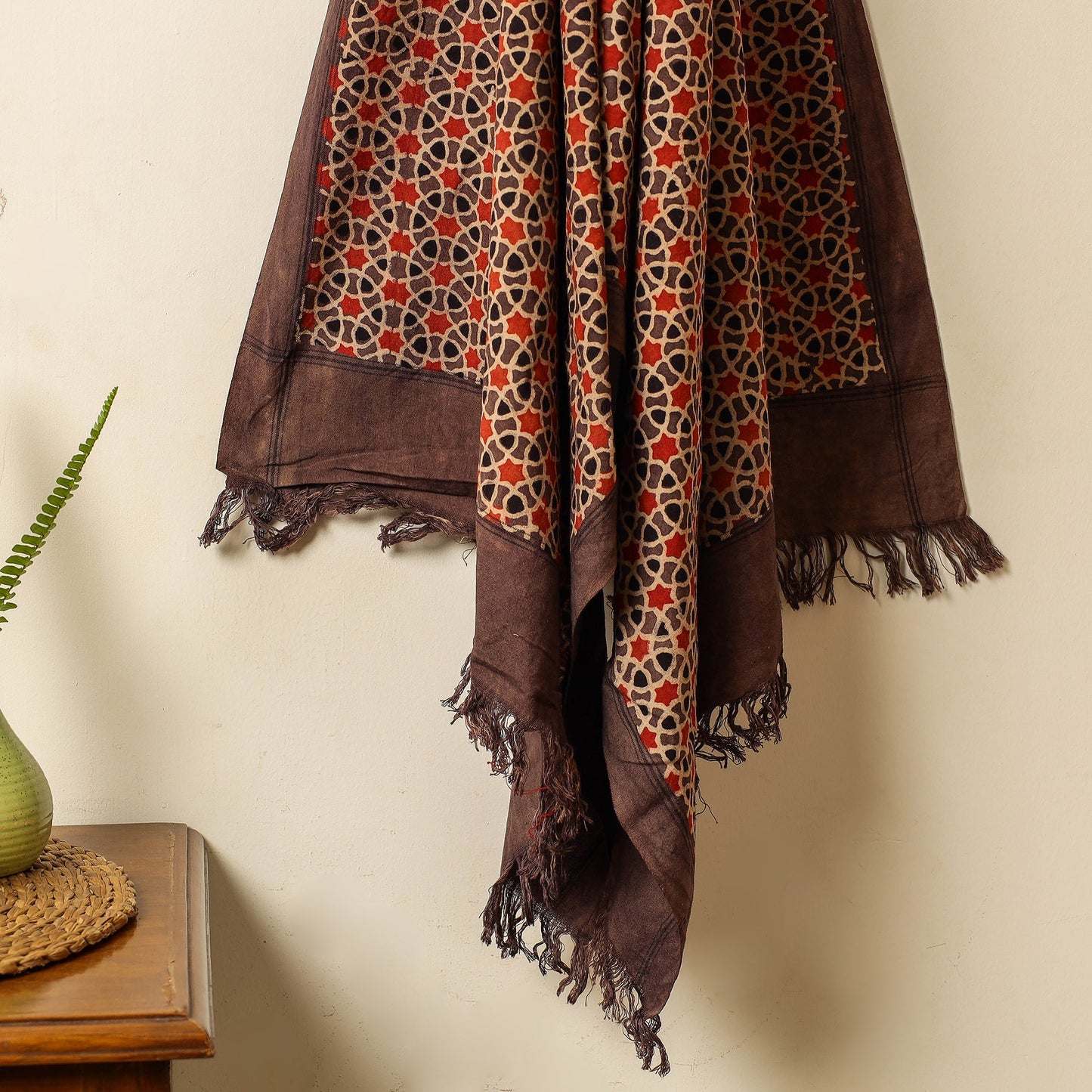  Block Print Cotton Ajrakh Handloom Towel