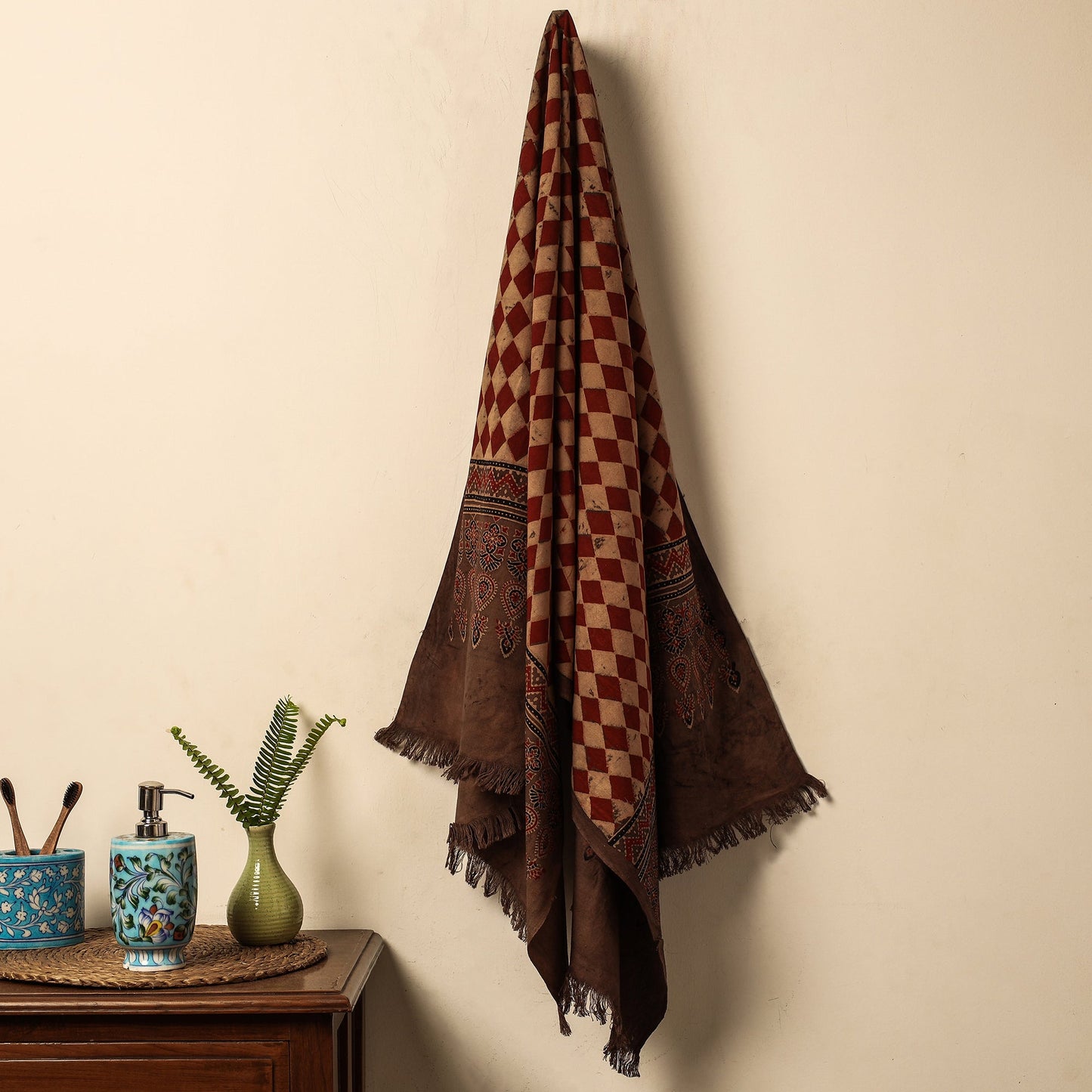 Block Printed Cotton Towel
