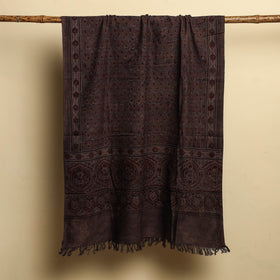 Brown Block Print Cotton Ajrakh Handloom Towel