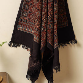 Buy Brown Block Print Cotton Ajrakh Handloom Towel