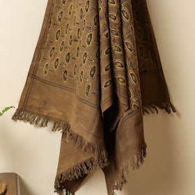 Brown Block Print Cotton Ajrakh Handloom Towel