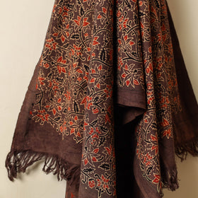 Brown Block Print Cotton Ajrakh Handloom Towel
