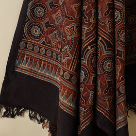 Buy Brown Block Print Cotton Ajrakh Handloom Towel