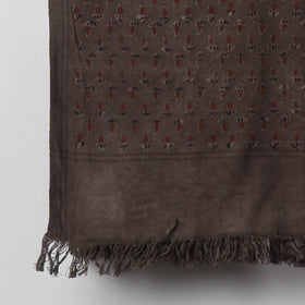 Brown  Block Print Cotton Ajrakh Handloom Towel