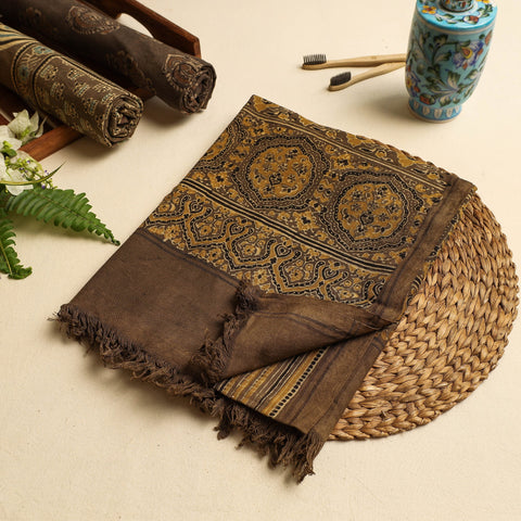  Block Print Cotton Ajrakh Handloom Towel