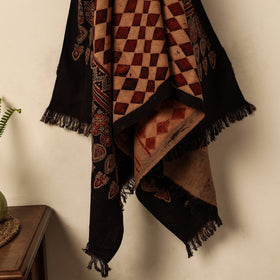 Brown Block Print Cotton Ajrakh Handloom Towel