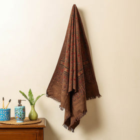Brown  Block Print Cotton Ajrakh Handloom Towel