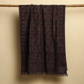 Brown Block Print Cotton Ajrakh Handloom Towel