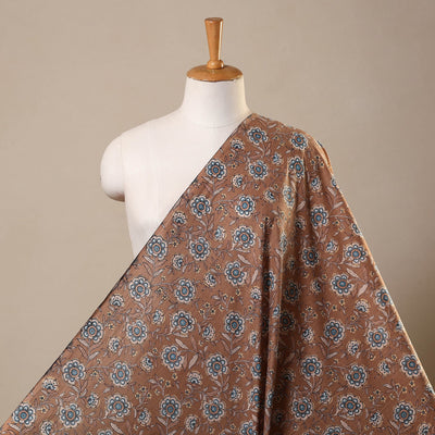 Brown Cotton Jaipur Print Fabric