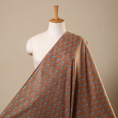 Brown Cotton Jaipur Print Fabric