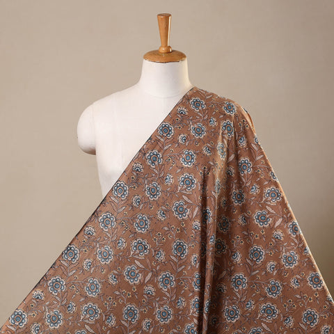 Brown Cotton Jaipur Print Fabric