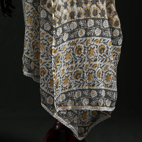 Cotton jaipur printed dupatta 11 - handcrafted