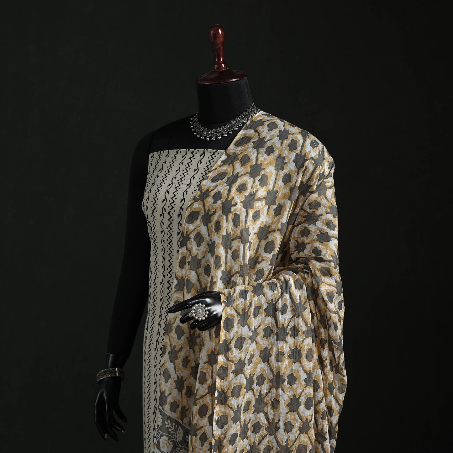 Cotton jaipur printed dupatta 11 - handcrafted